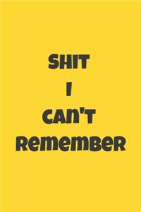 Shit I Can't Remember
