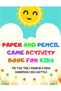 Paper And Pencil Game Activity Book For Kids