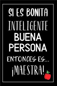 Cuaderno Con Frase Para Maestras