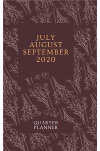 July August September 2020 Quarter Planner