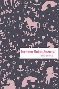 Sermon Notes Journal for Teen