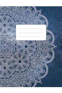 Composition Notebook: Cosmic Space Mandala: 100 Pages of 7.5