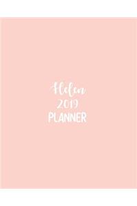 Helen 2019 Planner: Calendar with Daily Task Checklist, Organizer, Journal Notebook and Initial Name on Plain Color Cover (Jan Through Dec), Helen 2019 Planner