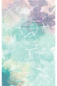Blue Watercolor Marble Notebook