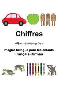 Français-Birman Chiffres Imagier bilingue pour les enfants