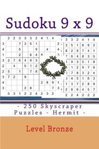 Sudoku 9 X 9 - 250 Skyscraper Puzzles - Hermit - Level Bronze