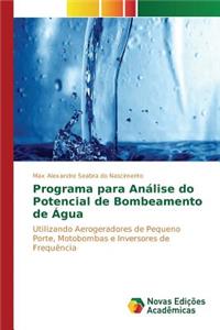 Programa para Análise do Potencial de Bombeamento de Água