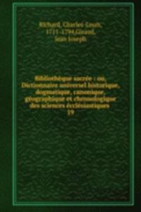 Bibliotheque sacree