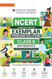 Oswaal NCERT Exemplar (Problems - Solutions) Class 9 Mathematics Hardcover Book For 2024 Exam