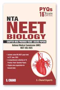 PYQs 16 Years (2009-2024) NTA NEET Biology Previous Year Solved Question Papers with NEET PYQ Chapterwise Topicwise Solutions Biology For NEET Exam 2025 | NMC NEET UG 2025 (Based on Latest Syllabus)