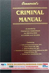 Criminal Manual (Standard Size) (Latest Bare Acts, as amended by 2018 Cr. Law Amendment Act)