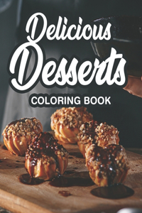 Delicious Desserts Coloring Book