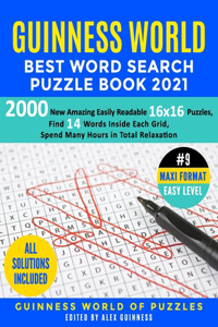 Guinness World Best Word Search Puzzle Book 2021 #9 Maxi Format Easy Level