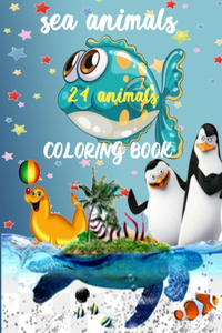 Sea Animals Coloring Book -24 animals