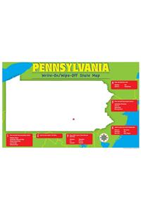 Pennsylvania Write-On/Wipe-Off Desk Mat - State Map