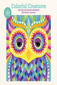 Colorful Creatures Shanti Sparrow 2019 Sticker Wall Calendar