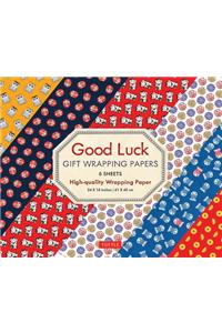 Good Luck Gift Wrapping Papers - 6 Sheets