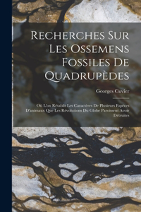 Recherches Sur Les Ossemens Fossiles De Quadrupèdes: Où L'on Rétablit Les Caractères De Plusieurs Espèces D'animaux Que Les Révolutions Du Globe Paroissent Avoir Détruites