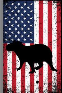 Capybara USA Flag