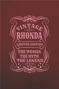 Vintage Rhonda Limited Edition the Woman the Myth the Legend