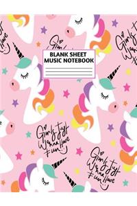 Blank Sheet Music Notebook