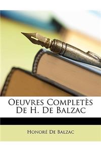 Oeuvres Completès De H. De Balzac