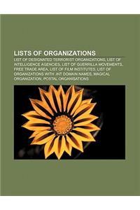 Lists of Organizations
