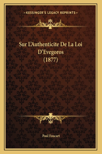 Sur L'Authenticite De La Loi D'Evegoros (1877)