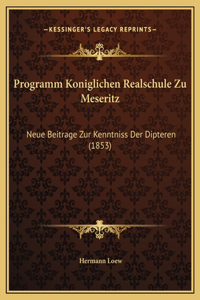 Programm Koniglichen Realschule Zu Meseritz