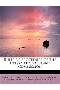 Rules of Procedure of the International Joint Commission