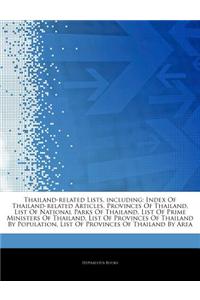 Articles on Thailand-Related Lists, Including: Index of Thailand-Related Articles, Provinces of Thailand, List of National Parks of Thailand, List of