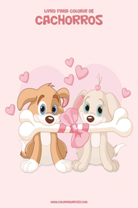 Livro para Colorir de Cachorros 2