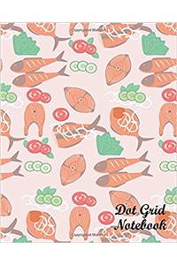Fish Pattern Dot Grid Notebook: Dot Grid Pages: 2