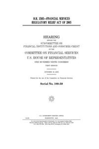 H.R. 3505--Financial Services Regulatory Relief Act of 2005