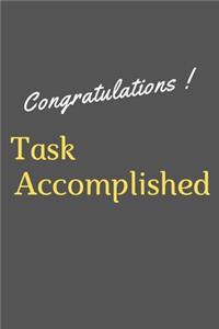 Congratulations! Task Accomplished