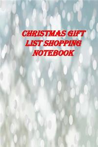 Christmas Gift List Shopping Notebook