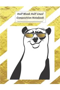 Half Blank Half Lined Composition Notebook