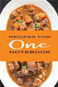 Recipes for One Notebook