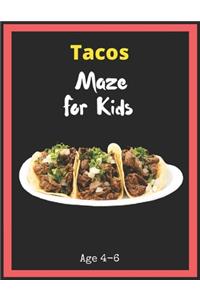 Tacos Maze For Kids Age 4-6