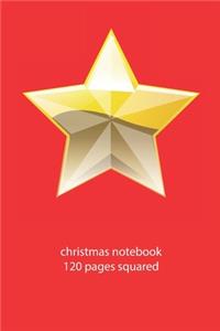 christmas notebook 120 pages squared