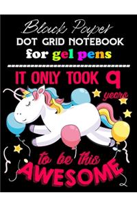 Black Paper Dot Grid Notebook for Gel Pens