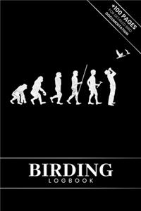 Birding Evolution Bird Watching Ornithology Log Book Journal Notebook Diary