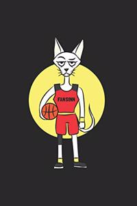 Basketball Cat Notebook