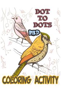 Dot to Dots Bird Coloring Activity
