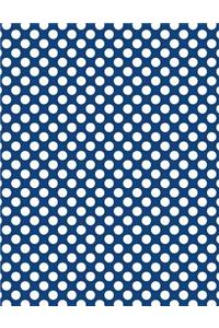 Polka Dots - Navy Blue 101 - Lined Notebook With Margins 8.5x11