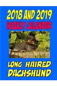 2018 and 2019 Weekly Calendar Longhaired Dachshund