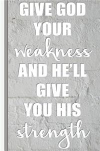 Give Your God Weakness and He'll Give You His Strength