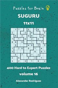 Puzzles for Brain Suguru - 400 Hard to Expert 11x11 vol.16