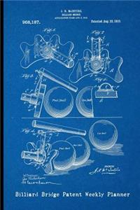 Billiard Bridge Patent Weekly Planner