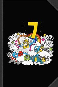 7th Birthday Monsters Unicorn Journal Notebook